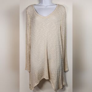 NWT Mudd Ladies Top All Over Lace Cream Long Sleeve XL Boho Chic